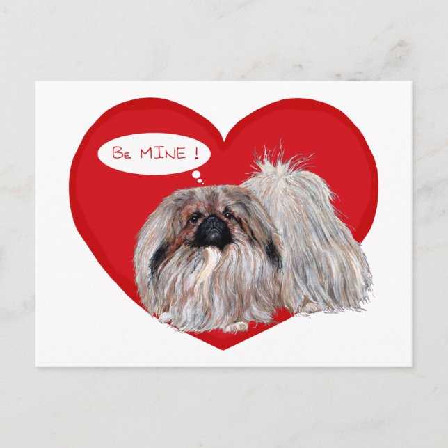 Cartes Pour Fêtes Annuelles Pekingese Valentine (Devant)