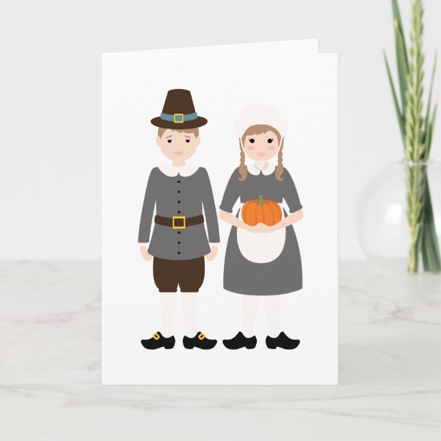 Cartes Pour Fêtes Annuelles Pèlerins (Devant)