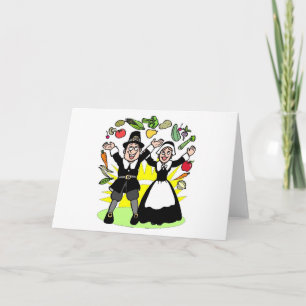 Cartes Pour Fêtes Annuelles Pèlerins de thanksgiving