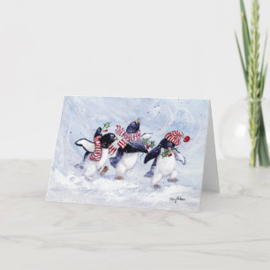 CARTES POUR FÊTES ANNUELLES PENGUIN CHRISTMAS