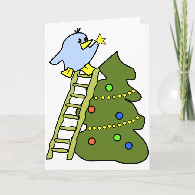 Cartes Pour Fêtes Annuelles Penguin de Christmas (Devant)