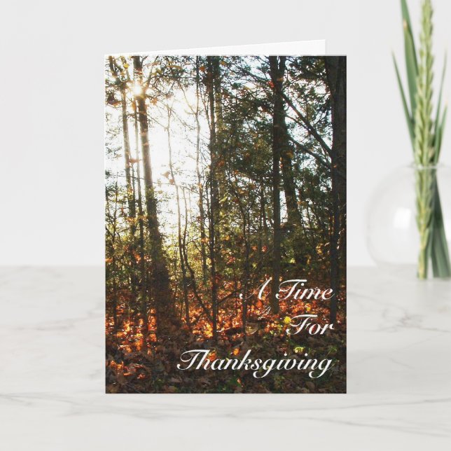 Cartes Pour Fêtes Annuelles Pensée à vous ce thanksgiving (Devant)