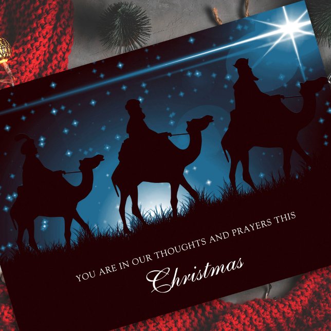 Cartes Pour Fêtes Annuelles Pensées et prières Sympathie de Noël (Thoughts & Prayers Memorial Remembrance Christmas Sympathy Cards)