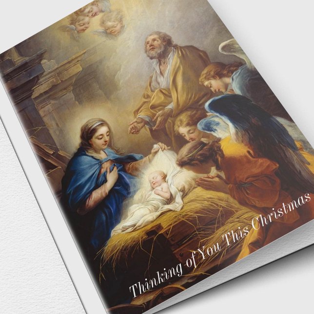 Cartes Pour Fêtes Annuelles Penser à votre Nativité Condolence Sympathie (Thinking of You, Condolence, Bereavement Sympathy Christmas Cards)