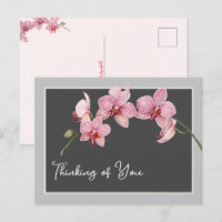 Penser à vous Aquarelle Moth Rose Orchidées