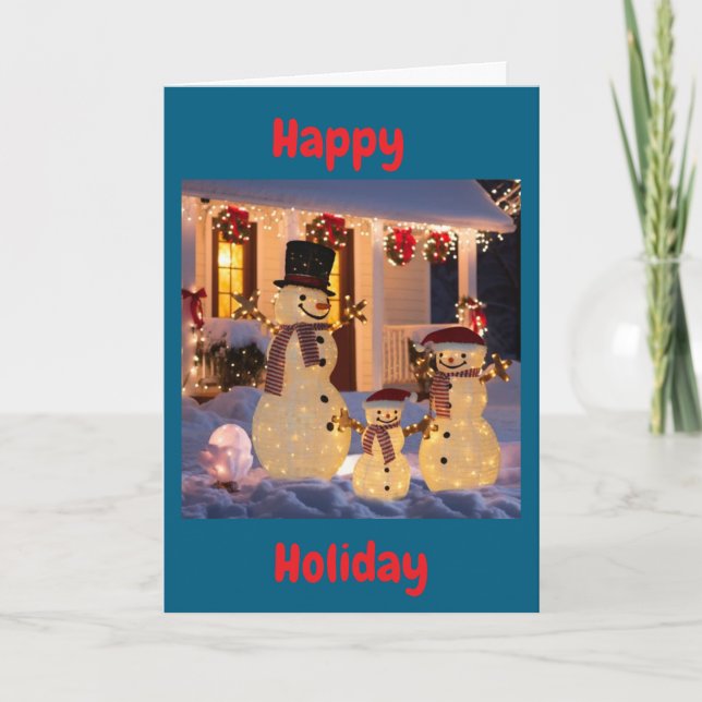 CARTES POUR FÊTES ANNUELLES PENSER À VOUS AU PLUS BEL VACANCES (Devant)