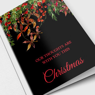 Cartes Pour Fêtes Annuelles Penser à vous Condolence Sympathie Noël