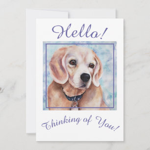 Cartes Pour Fêtes Annuelles Penser toujours à vous Beagle chiot