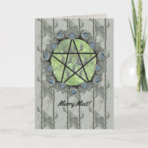 Cartes Pour Fêtes Annuelles Pentacle Elvenwood Green Leaf