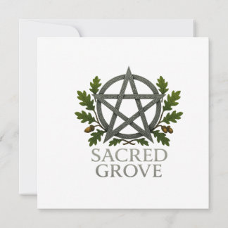 Cartes Pour Fêtes Annuelles Pentagramme de Grove sacrée Wiccan
