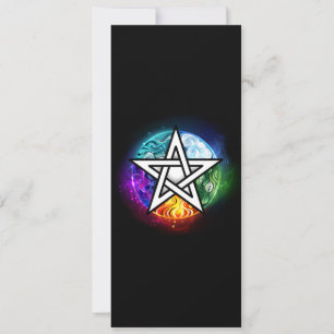 Cartes Pour Fêtes Annuelles pentagramme du Wiccan