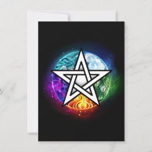 Cartes Pour Fêtes Annuelles pentagramme du Wiccan