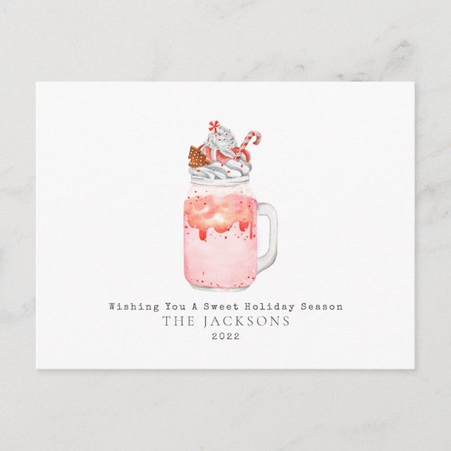 Cartes Pour Fêtes Annuelles Pepperment Milkshake Sweet Christmas (Devant)