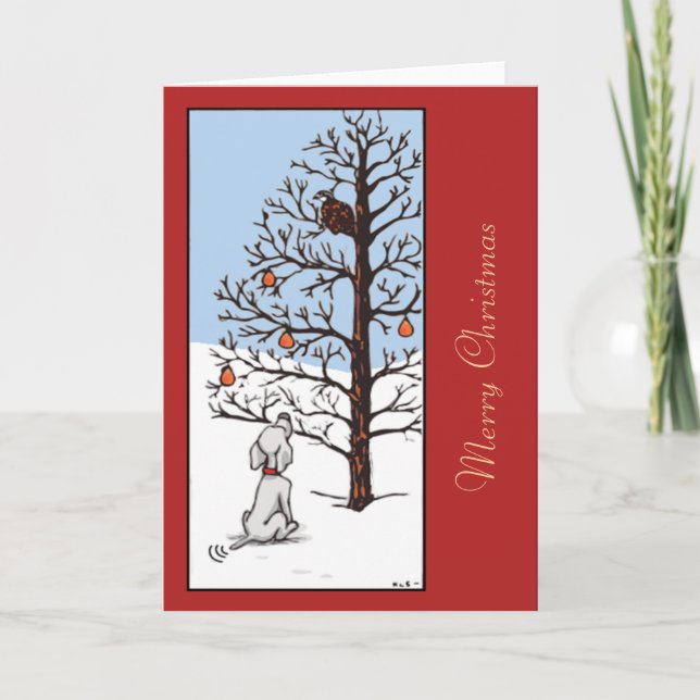 Cartes Pour Fêtes Annuelles Perdrix dans un poirier (Devant)