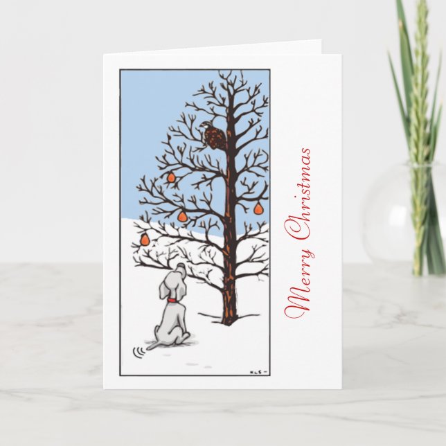 Cartes Pour Fêtes Annuelles Perdrix dans un poirier (Devant)