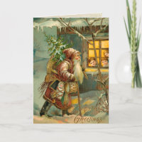 Père du Vieux Monde Noël en Neige avec cadeaux