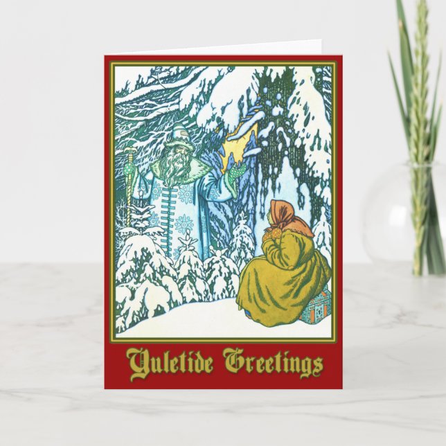 Cartes Pour Fêtes Annuelles Père Frost - Salutations de Yuletide (Devant)