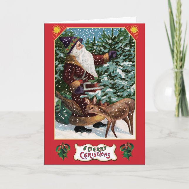Cartes Pour Fêtes Annuelles Père Noël (Devant)