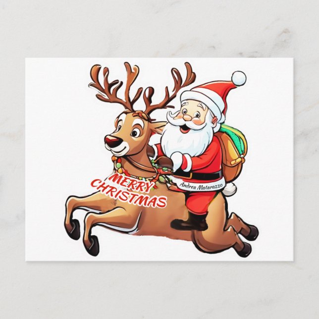 Cartes Pour Fêtes Annuelles Père Noël (Devant)