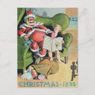 Cartes Pour Fêtes Annuelles Père Noël 1896