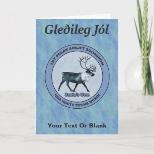 Cartes Pour Fêtes Annuelles Père Noël 1er Polar Airlift Sqdn - Subduit