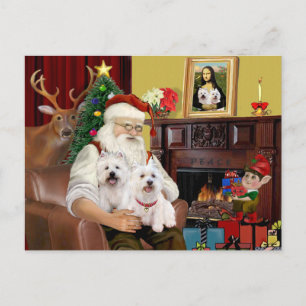 Cartes Pour Fêtes Annuelles Père Noël 2 Westies