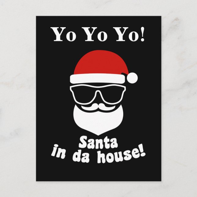 Cartes Pour Fêtes Annuelles Père Noël À Da House (Devant)