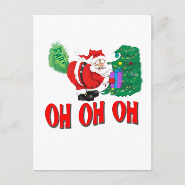 Cartes Pour Fêtes Annuelles père Noël à la farce (Devant)