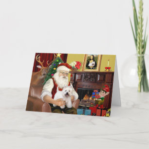 Cartes Pour Fêtes Annuelles Père Noël à la maison - West Highland Terrier 5