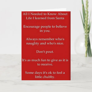 Cartes Pour Fêtes Annuelles père Noël ADULTE CONSEIL ET MON AMOUR À NOËL