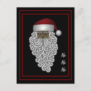 Cartes Pour Fêtes Annuelles Père Noël afro-américain personnalisé