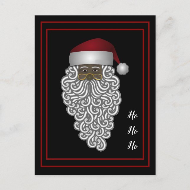 Cartes Pour Fêtes Annuelles Père Noël afro-américain personnalisé (Devant)