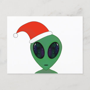 Cartes Pour Fêtes Annuelles Père Noël alien