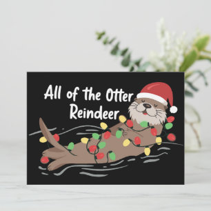 Cartes Pour Fêtes Annuelles Père Noël Animal Noël Tous Les Animaux De La Loutr