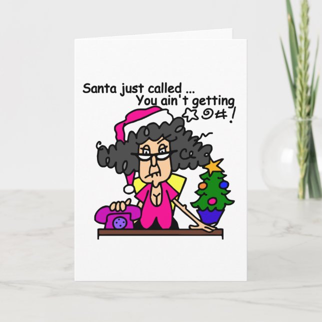 Cartes Pour Fêtes Annuelles Père Noël appelée (Devant)