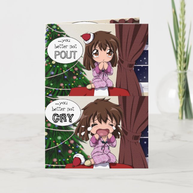 Cartes Pour Fêtes Annuelles Père Noël arrive (Devant)
