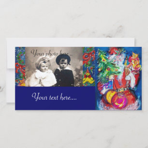 CARTES POUR FÊTES ANNUELLES PÈRE NOËL AVEC ARBRE DE NOËL ET CADEAUX