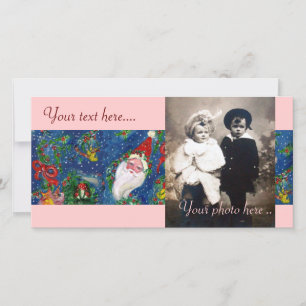 CARTES POUR FÊTES ANNUELLES PÈRE NOËL AVEC JOUETS, NUIT DE NOËL