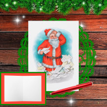 Père Noël avec lettres de Noël