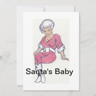 Cartes Pour Fêtes Annuelles Père Noël Baby