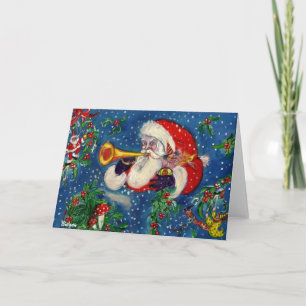 CARTES POUR FÊTES ANNUELLES PÈRE NOËL BUGLER / NUIT DE NOËL MUSICALE