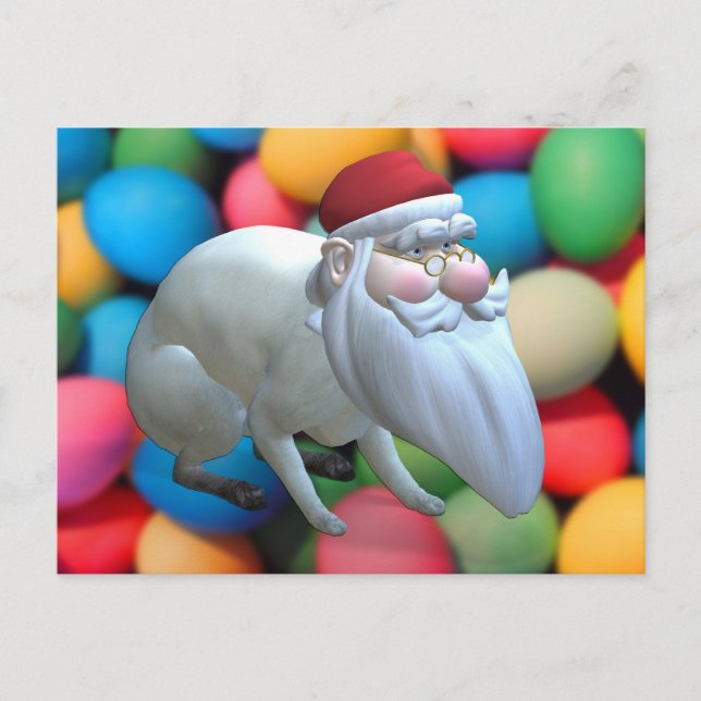 Cartes Pour Fêtes Annuelles Père Noël Bunny (Devant)