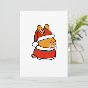 Cartes Pour Fêtes Annuelles Père Noël Bunny Vieux Cadeau lapin mignon lapin