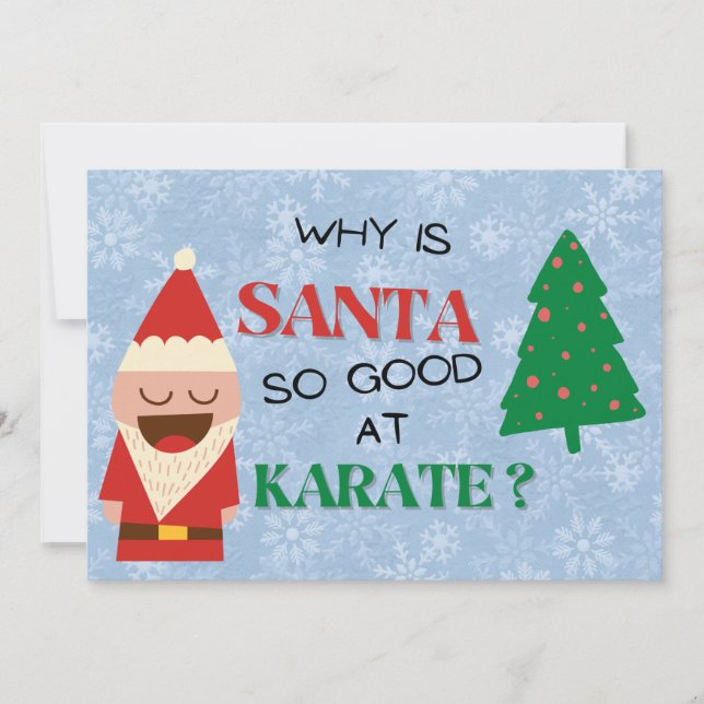 Cartes Pour Fêtes Annuelles Père Noël Cartoon drôles enfants Noël blague rouge (Devant)