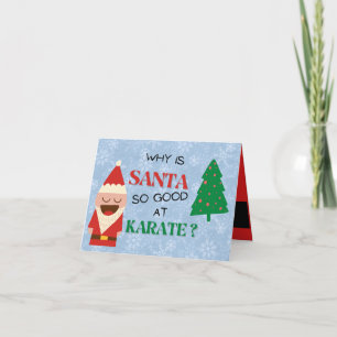 Cartes Pour Fêtes Annuelles Père Noël Cartoon drôles enfants Noël blague rouge
