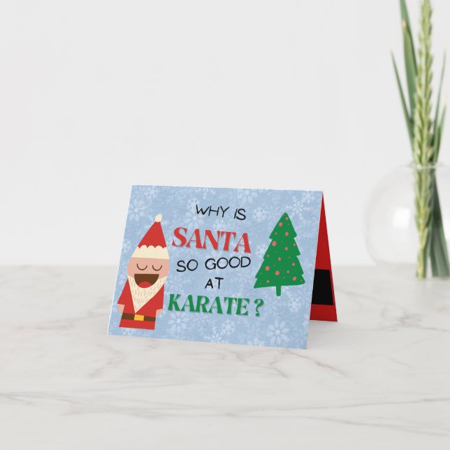 Cartes Pour Fêtes Annuelles Père Noël Cartoon drôles enfants Noël blague rouge (Devant)