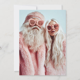 Cartes Pour Fêtes Annuelles Père Noël Chic Mr & Mrs Claus Tournent Têtes au Fe