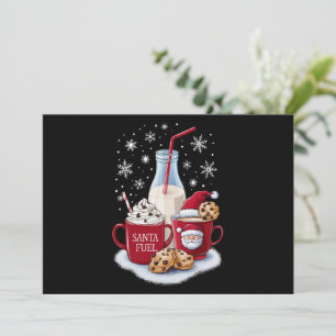 Cartes Pour Fêtes Annuelles Père Noël Christmas Milk and Cookies Latte Family 