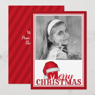 Cartes Pour Fêtes Annuelles Père Noël Christmas Photo Whimsical mignon Jolly C