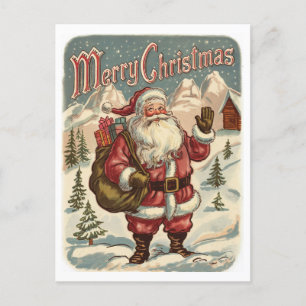 Cartes Pour Fêtes Annuelles Père Noël classique